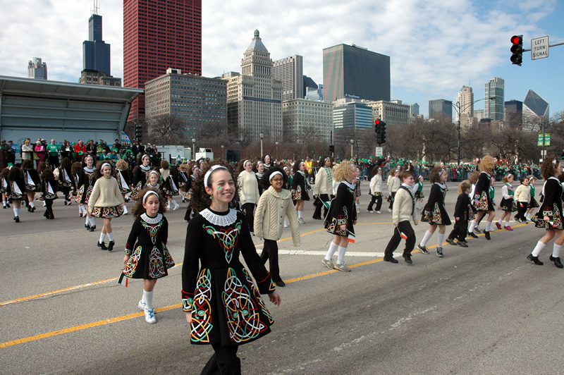 St. Patrick's Day parade. City of Chicago photo.