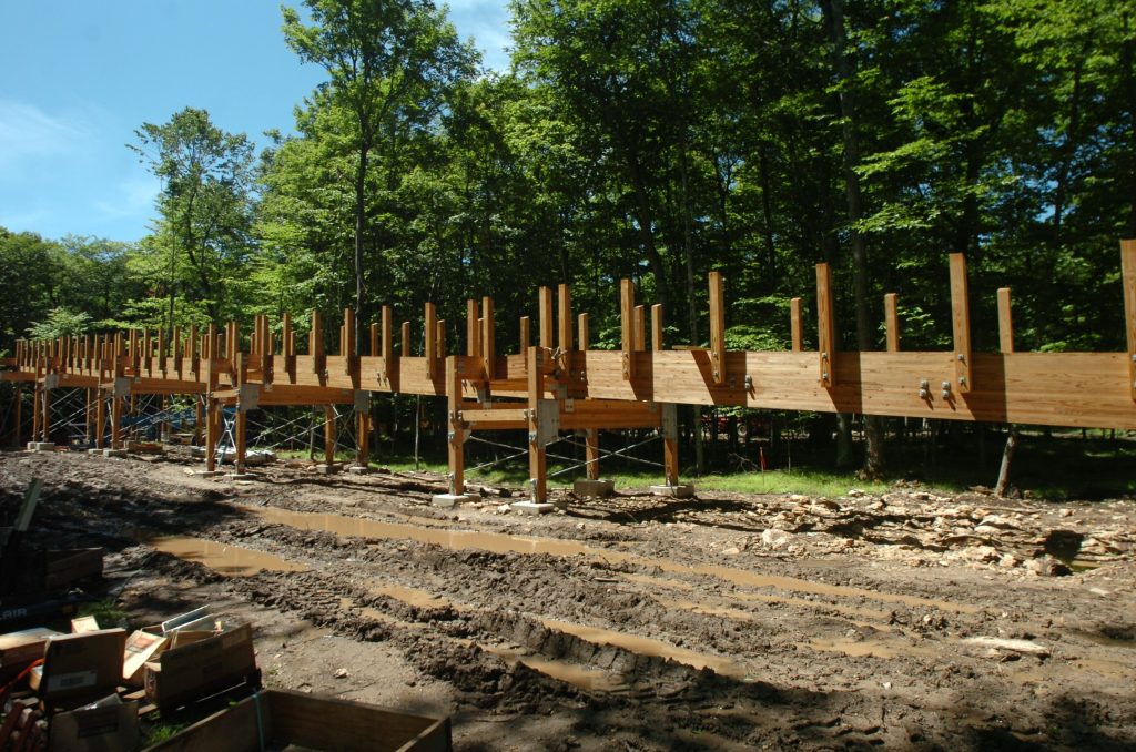 Eagle Tower under construction during the summer of 2020 in Door County's Peninsula State Park. DCSR photo.