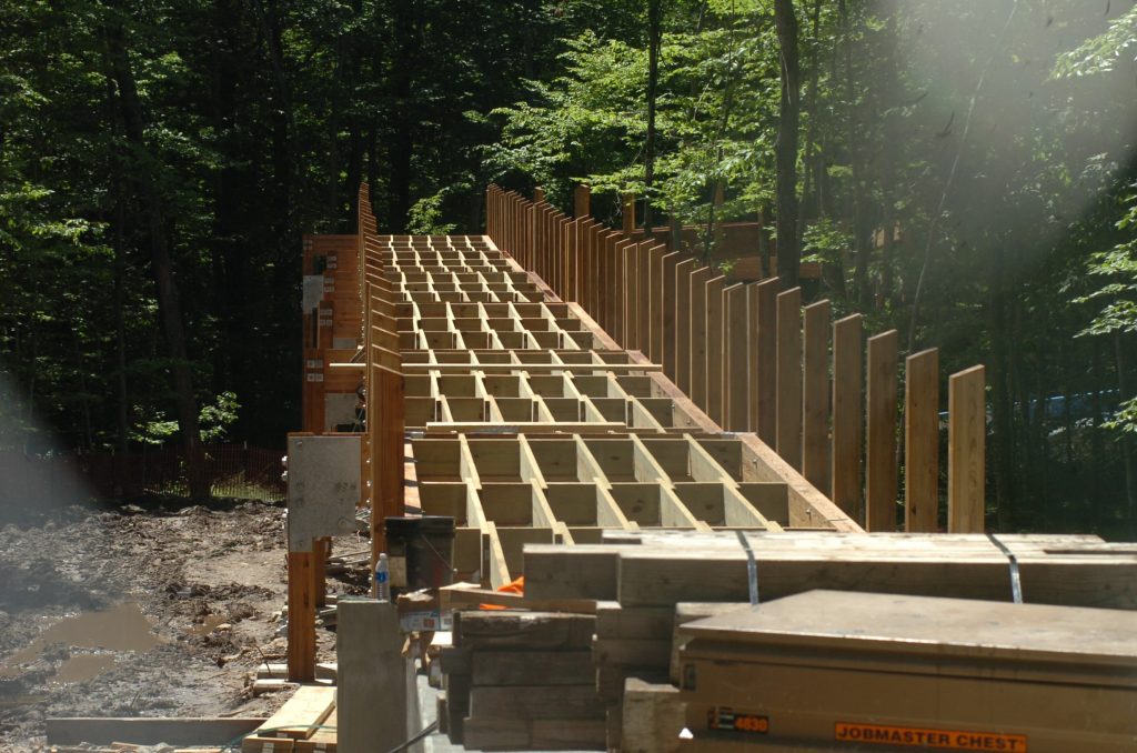 Eagle Tower under construction during the summer of 2020 in Door County's Peninsula State Park. DCSR photo.